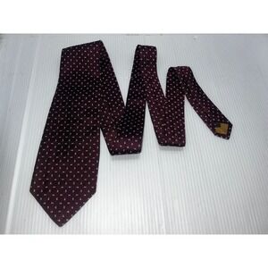 Robert Talbott Studio Silk Burgundy Geometric Pattern Hand Sewn Tie